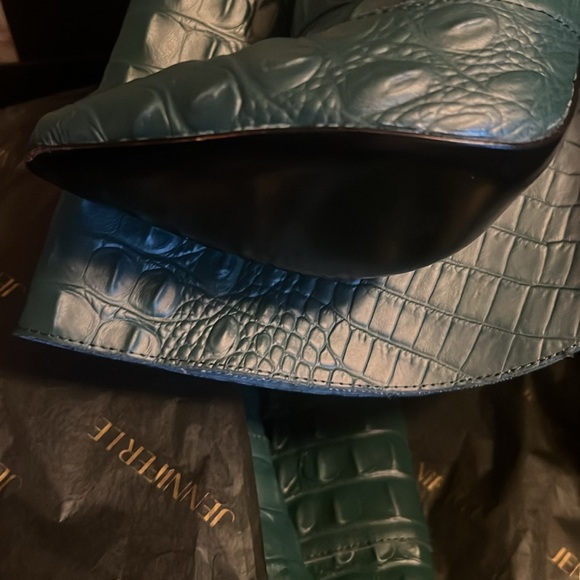 IAMJENNIFERLE Money Green CAIMAN II Croc-Thigh High Boots | Size 35 | Brand New! - Picture 6 of 6